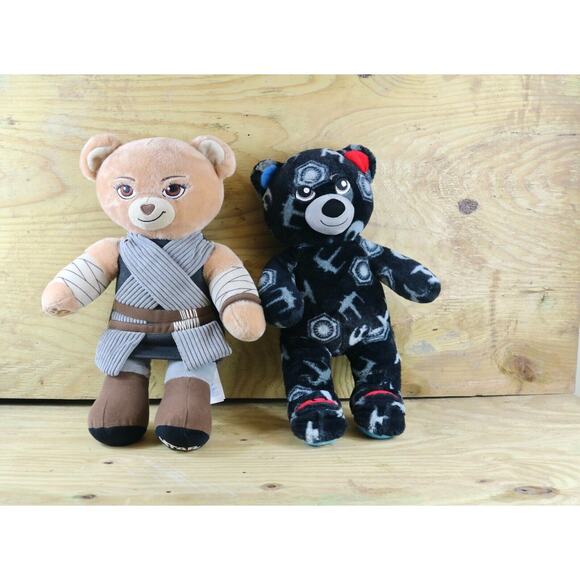 Lot of 2 Build a Bear Star Wars Plush Rey & Light Side Dark Side Reversible Toy - Picture 1 of 5